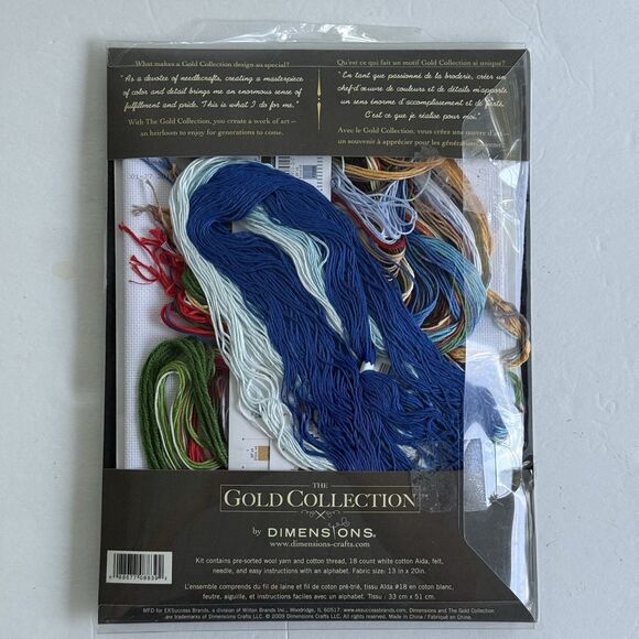 Cross Stich Christmas Stocking Kit Dimensions Gold Collection Snowman & Friends - Picture 5 of 5